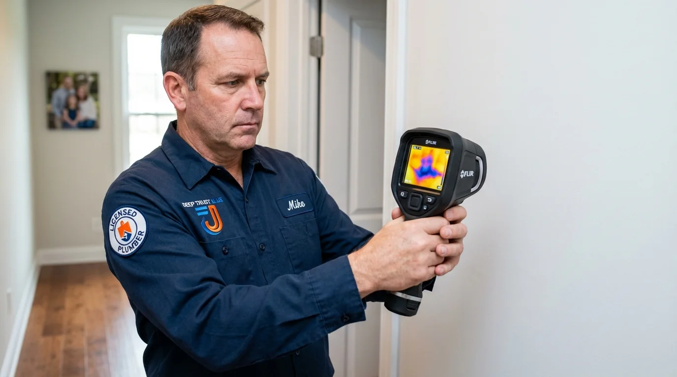 Thermal imaging leak detection by Johns Plumbing LLC in Cuba